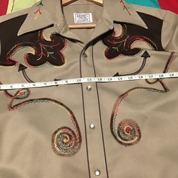 H Bar C retro pearl snap cowboy shirt - Picture 8 of 9